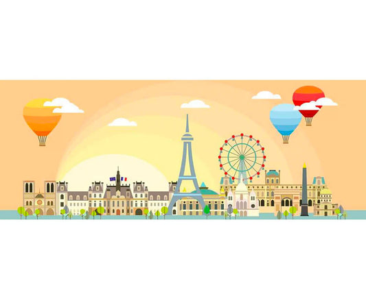 Rompecabezas Un Dia En Paris 1000 piezas (Panoramico)