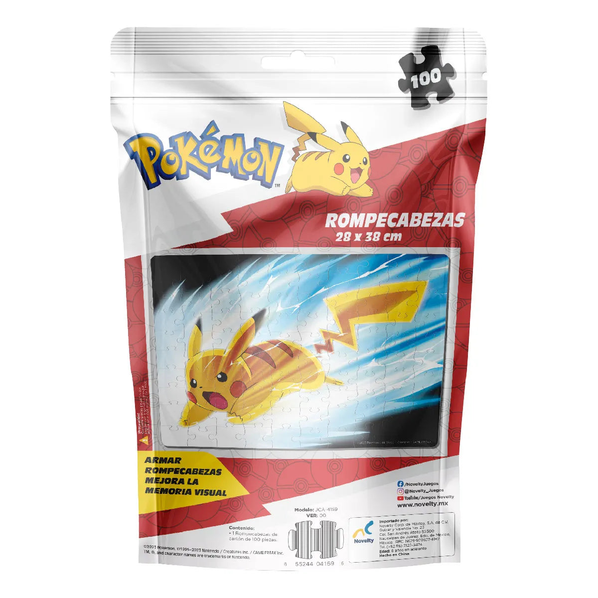 Rompecabezas Bolsa Pikachu de 100 Piezas