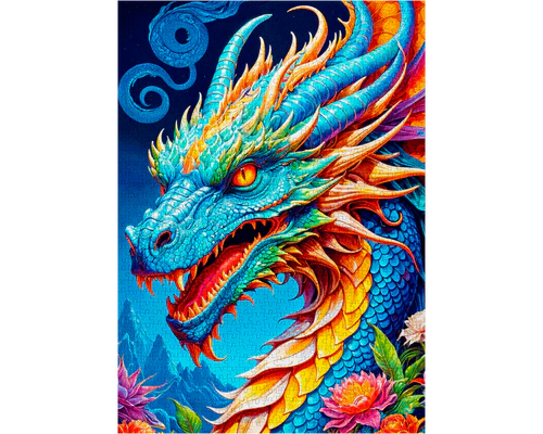 Dragón Azul: Rompecabezas 1000 Piezas Enjoy Puzzle