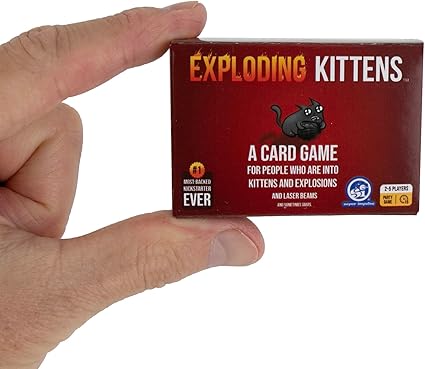 Worlds Smallest Exploding Kittens- Juego de mesa en miniatura, juego de viaje