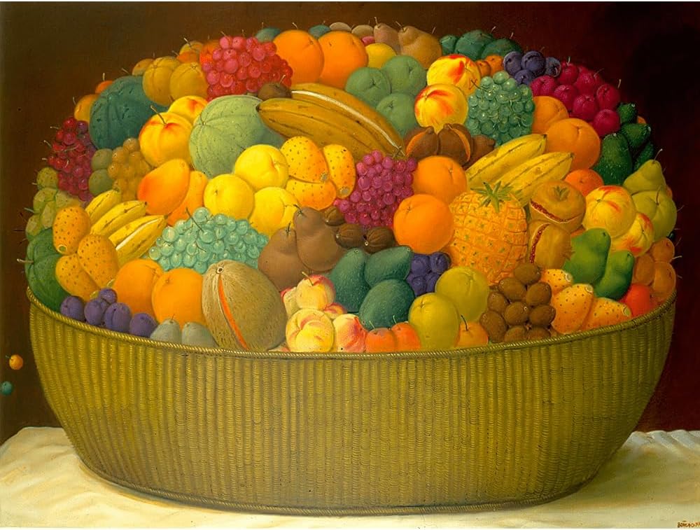 Ricordi - Fernando Botero - Canasta de Frutas, Rompecabezas 1000 Piezas, 25124