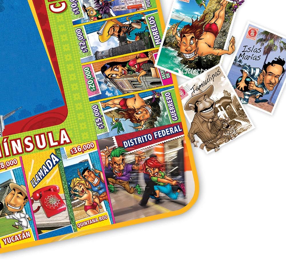 Juego de Mesa Turista Mexicano: Recorre México, Compra y Vende Estados, Construye Casas y Hoteles, Pide Préstamos o Hipoteca Propiedades