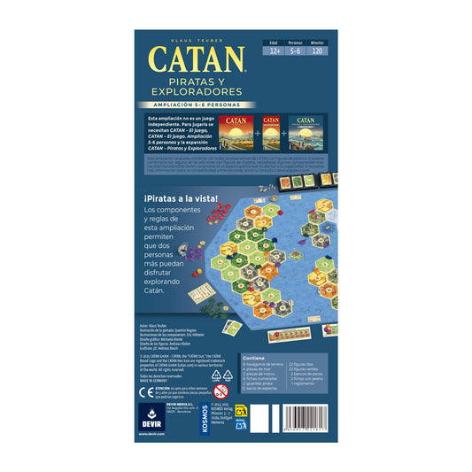 Catan: Piratas y Exploradores. Ampliación 5-6 jugadores.