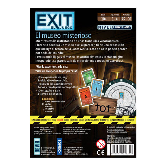 EXIT 10 - El Museo Misterioso - Nivel: Principiante