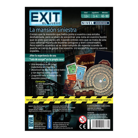 EXIT 11 - La Mansión Siniestra - Nivel: Avanzado