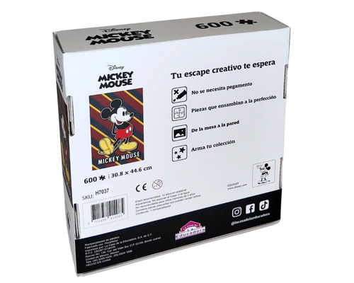 Rompecabezas Mickey University 600 Piezas de Plástico Disney