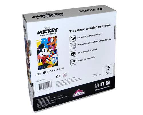 Rompecabezas Mickey, Donald y Pluto Disney 1000 Piezas De Plástico