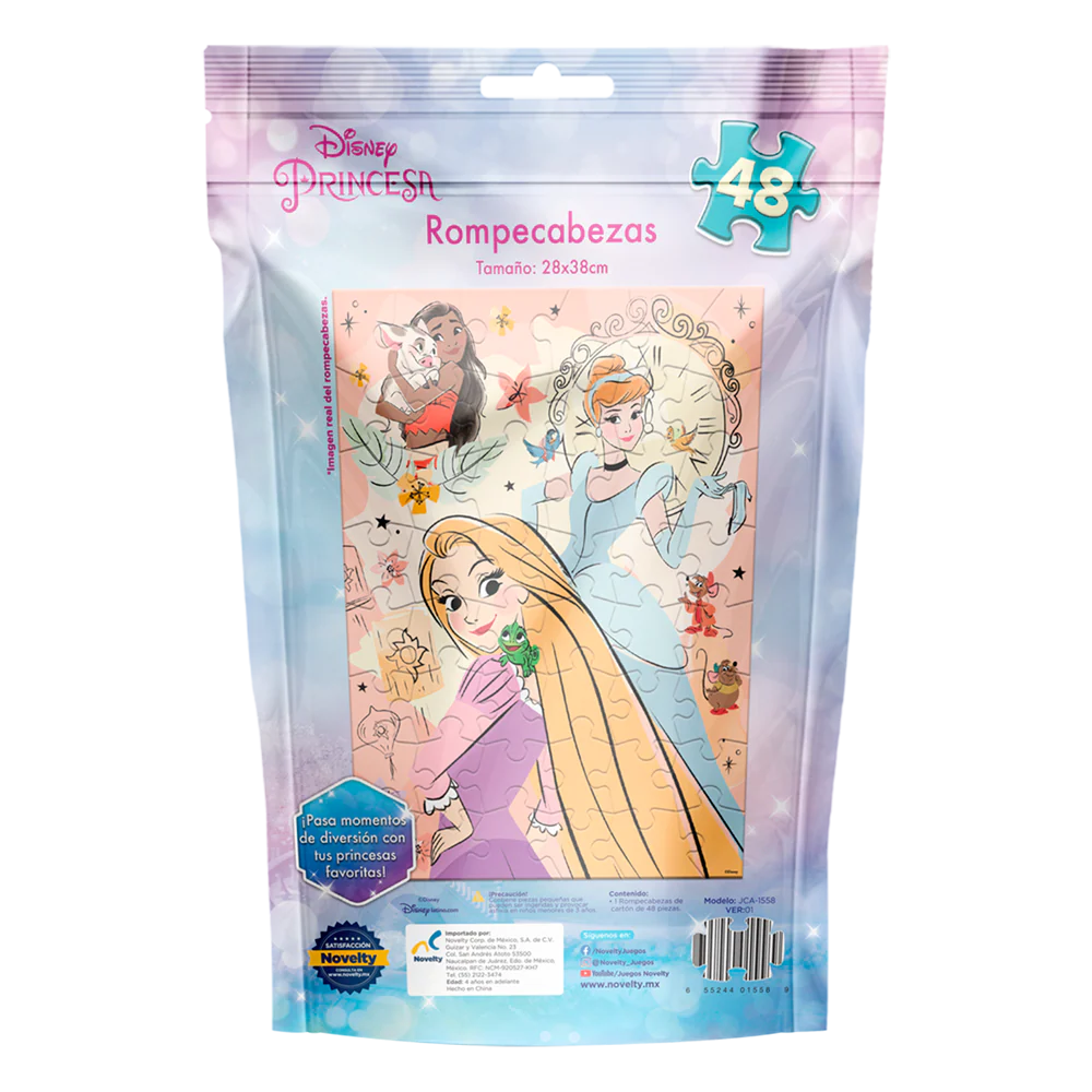 Rompecabezas en Bolsa Metalizada para Niños de Princesas