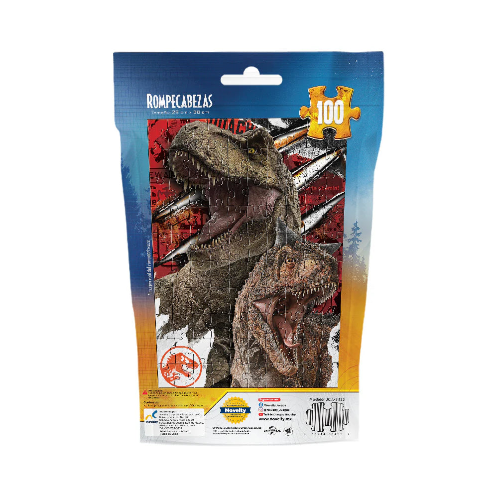 Rompecabezas en Bolsa Metalizada Jurassic World 100 Piezas