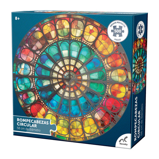 Rompecabezas Circular Barnizado Vitral 500 Piezas