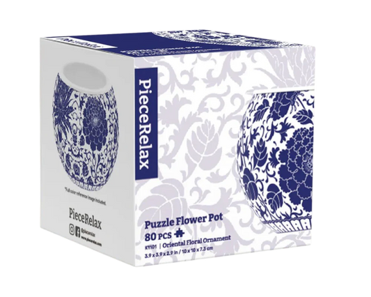 Rompecabezas Maceta Floral Oriental 80 piezas