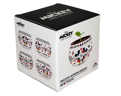 Rompecabezas 3D Maceta Mickey Y Minnie Disney 80 Piezas De Plástico