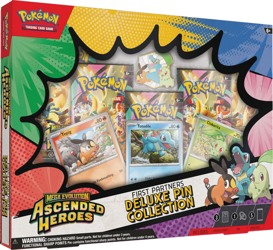 Pokémon TCG: Mega Evolution ME02.5 - Ascended Heroes First Partners Deluxe Pin Collection CASE - INGLÈS