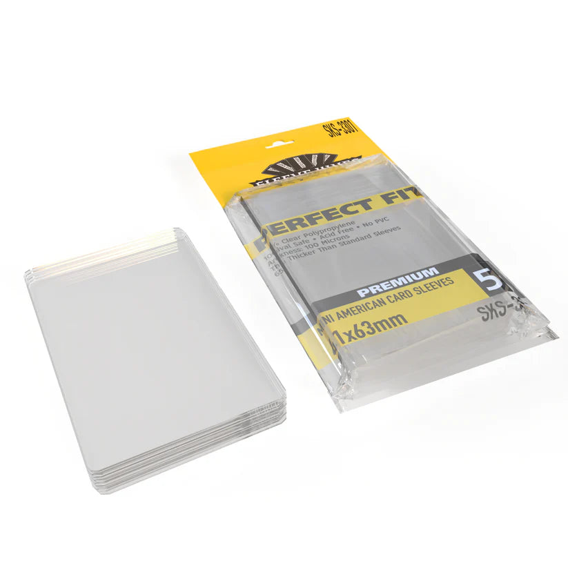 Perfect Fit Premium Mini American Card Sleeves (41x63mm) -55 Pack, 100 Microns SKS-3301