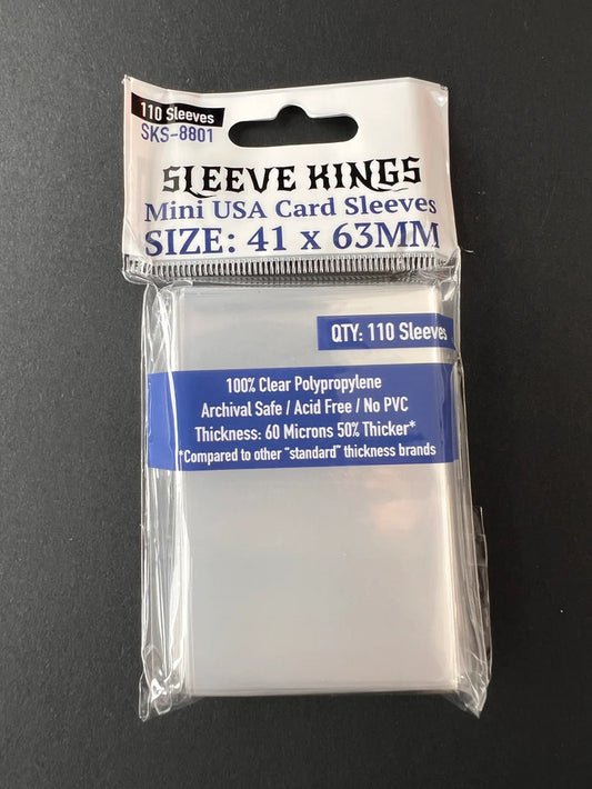 Sleeve King Sleeve Kings Mini USA Game Card Sleeves (41x63mm) 110 Pack, 60 Micron, SKS-8801