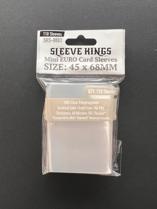 Sleeve King Mini Euro Card Sleeves (45x68mm) 110 Pack, 60 Micron, SKS-8803