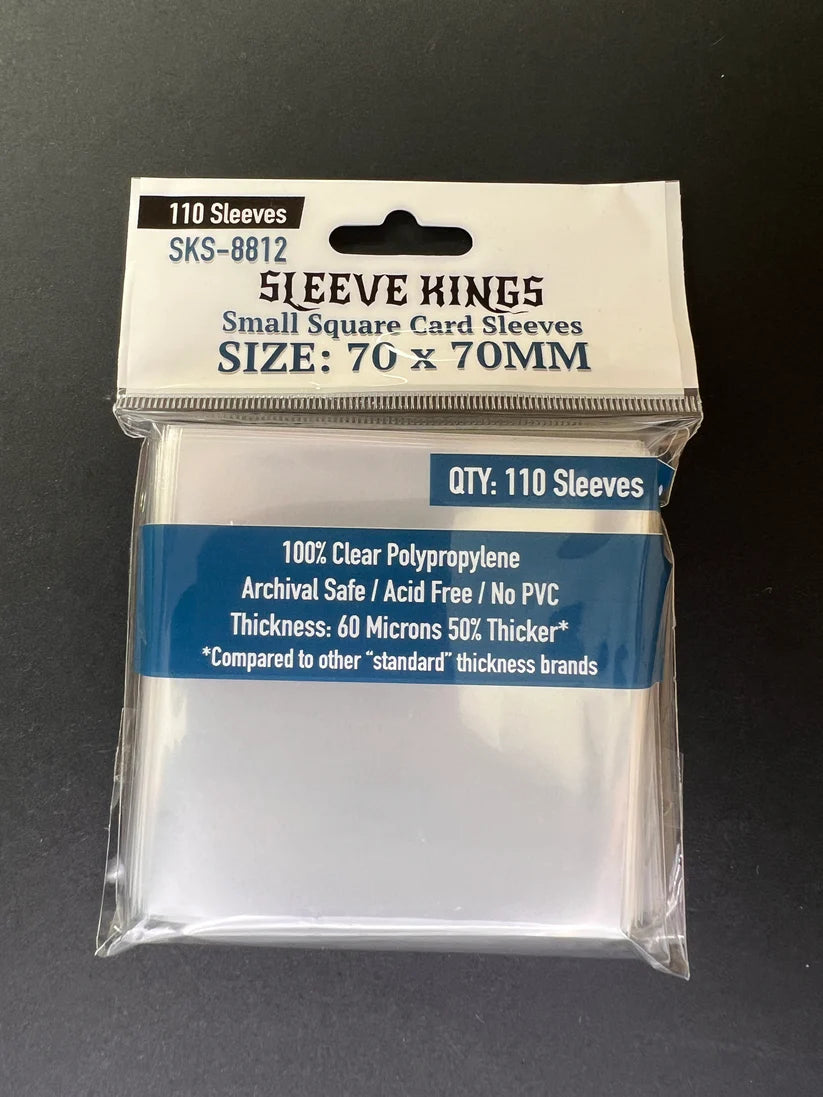 Sleeve King Small Square Game Card Sleeves (70x70mm) 110 Pack, 60 Micron, SKS-8812