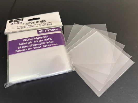 Sleeve King Medium Square Card Sleeves (80x80mm) 110 Pack, 60 Micron, SKS-8815
