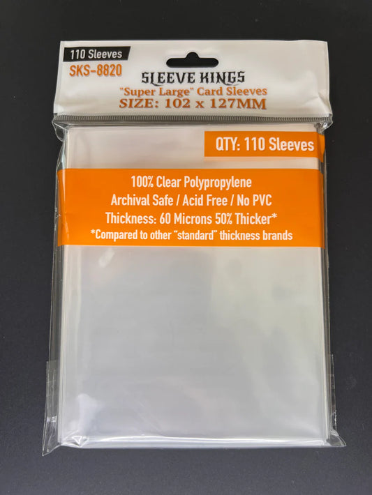Sleeve King Super Large Game Card Sleeves (102x127mm) 110 Pack, 60 Micron, SKS-8820
