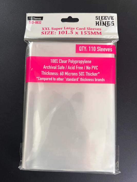 Sleeve King XXL Super Large Game Card Sleeves (101.5x153mm) 110 Pack, 60 Micron, SKS-8832