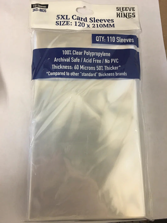 Sleeve King 5XL Game Card Sleeves (120x210mm) 110 Pack, 60 Micron, SKS-8835