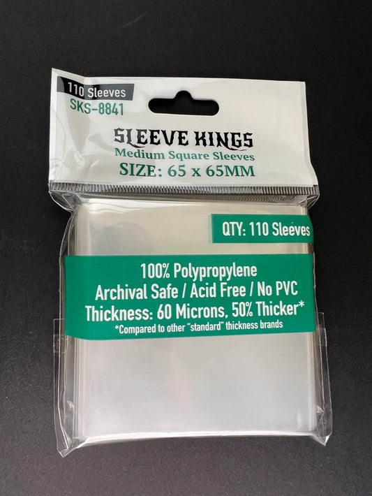 Sleeve King Medium Square Sleeves (65 X 65 MM) 110 Pack, 60 Microns SKS-8841