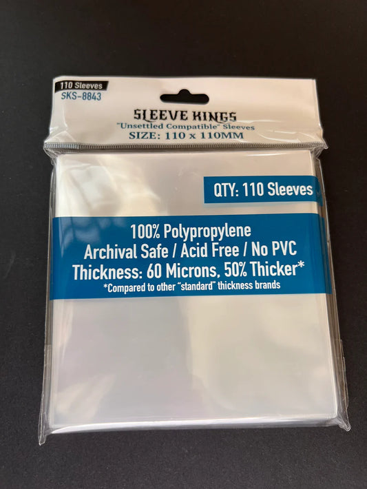 Sleeve King "Unsettled Compatible" Sleeves (110 X 110 MM) -110 Pack- SKS-8843