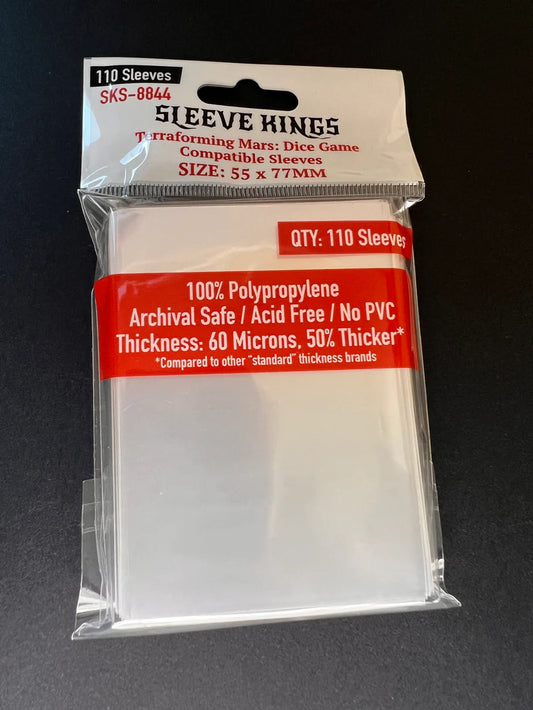 Sleeve King "Terraforming Mars: Dice Game" Compatible Sleeves (55 x 77mm) -110 Pack, 60 Microns, SKS-8844