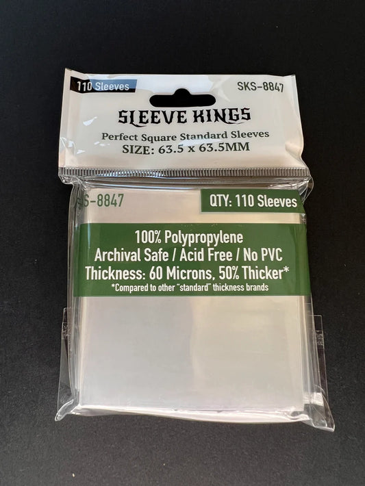 Sleeve King Perfect Square Standard Sleeves (63.5 X 63.5 MM) 110 Pack, 60 Microns SKS-8847