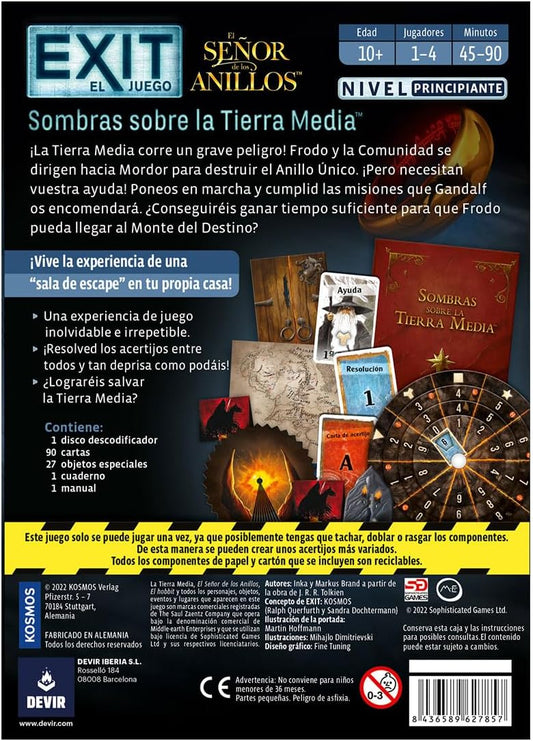 EXIT 20 - El Señor de los Anillos - Nivel: Principiante
