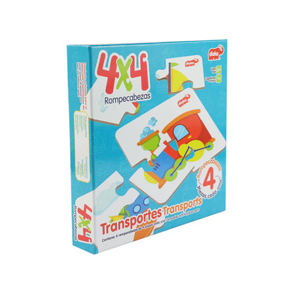Rompecabezas 4x4 Transportes
