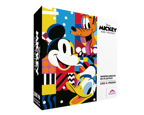 Rompecabezas Mickey, Donald y Pluto Disney 1000 Piezas De Plástico