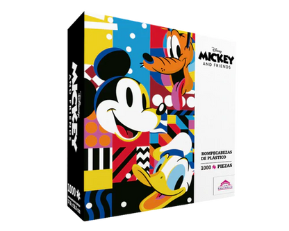 Rompecabezas Mickey, Donald y Pluto Disney 1000 Piezas De Plástico