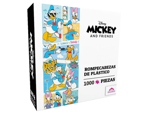 Rompecabezas Panorámico Donald Y Daisy Disney 1000 Piezas De Plástico