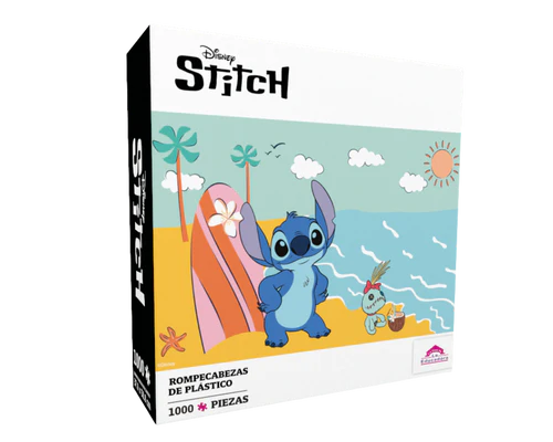 Rompecabezas Stitch en la Playa Disney 1000 Piezas De Plástico