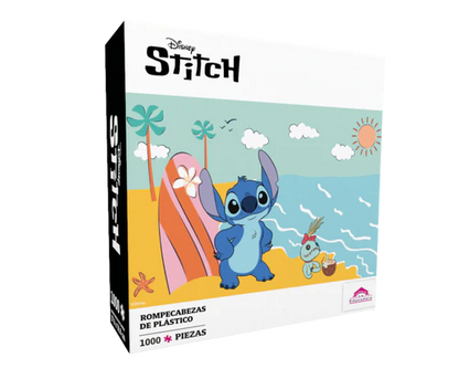 Rompecabezas Stitch en la Playa Disney 1000 Piezas De Plástico