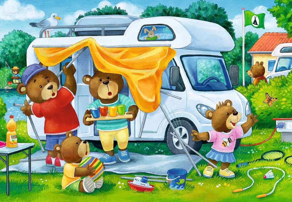 Rompecabezas Familia de Osos de Dia de Campo 2 x 24