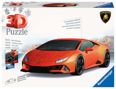 Rompecabezas Ravensburger 3D Lamborghini Huracán Rojo. 108 pz