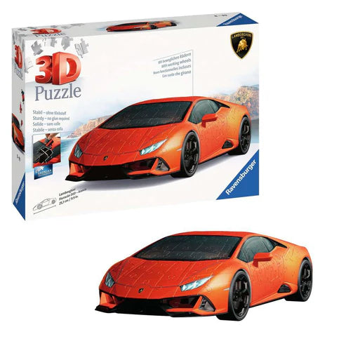 Rompecabezas Ravensburger 3D Lamborghini Huracán Rojo. 108 pz