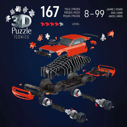 Rompecabezas Ravensburger 3D Dodge Challenger. 167 pz