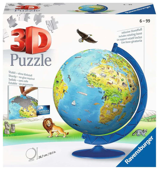 Rompecabezas Ravensburger 3D Globo Terraqueo. 180 pz