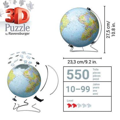 Rompecabezas Ravensburger 3D Globo Terraqueo. 540 pz