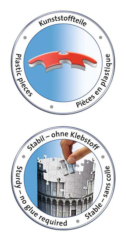 Rompecabezas Ravensburger 3D Torre de Pisa. 216 pz