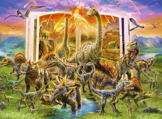 Rompecabezas Enciclopedia de Dinosaurios XXL 300 piezas