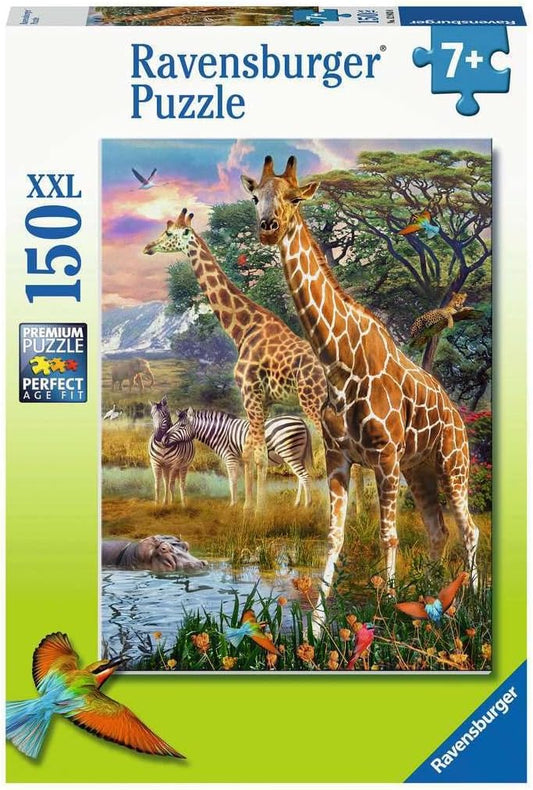 Rompecabezas Jirafas en África XXL 150 piezas