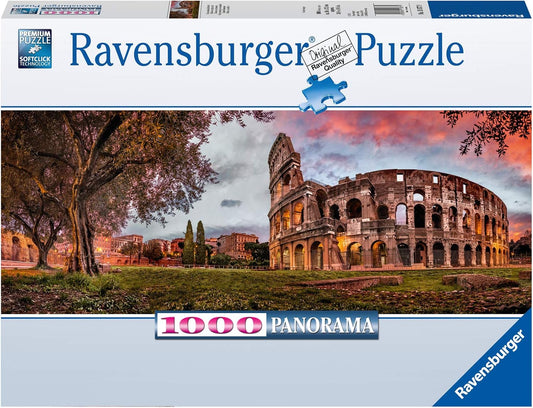 Rompecabezas Coliseo Al Atardecer 1000 piezas (Panoramico)