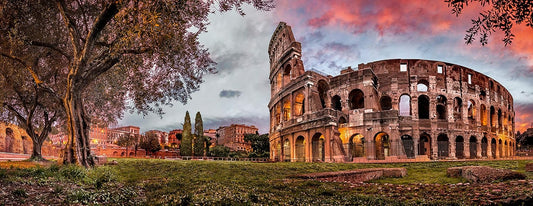 Rompecabezas Coliseo Al Atardecer 1000 piezas (Panoramico)