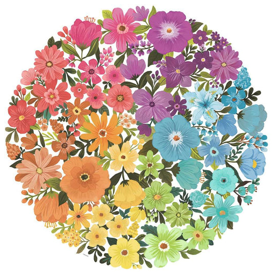 Rompecabezas 500 Piezas Círculo de Colores: Flores, Multicolor 17167