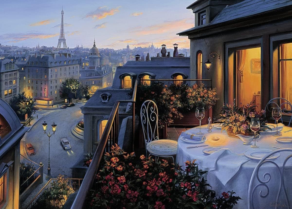 Rompecabezas Balcón Vista Paris 1000 piezas