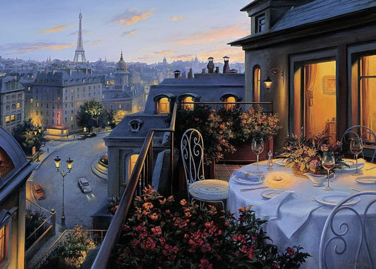 Rompecabezas Balcón Vista Paris 1000 piezas